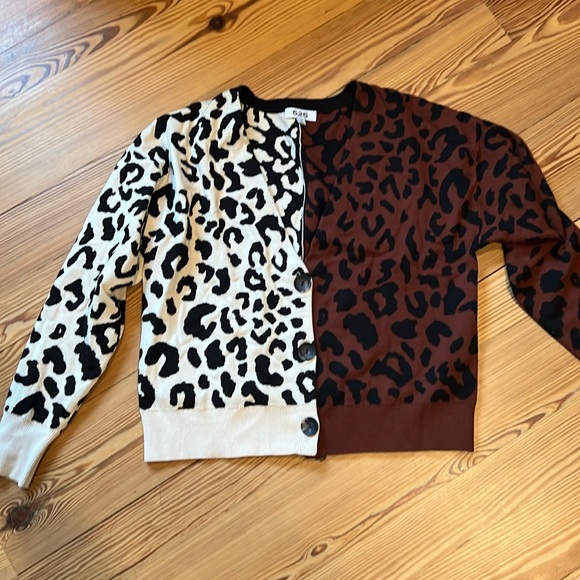 525 America animal print cardigan size small - Picture 4 of 5